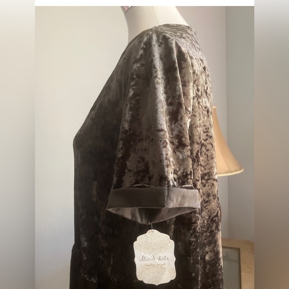 Altar'd State crushed velvet, baby doll top SZ M Boho chic - Picture 14 of 16